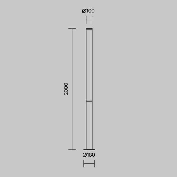 Уличный наземный светильник Ginza O041FL-L100B3K
