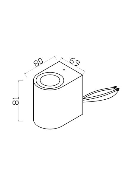 Уличный настенный светильник Slat O044WL-01B