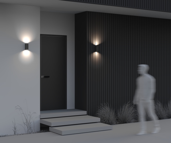 Уличный настенный светильник Slat O044WL-02B