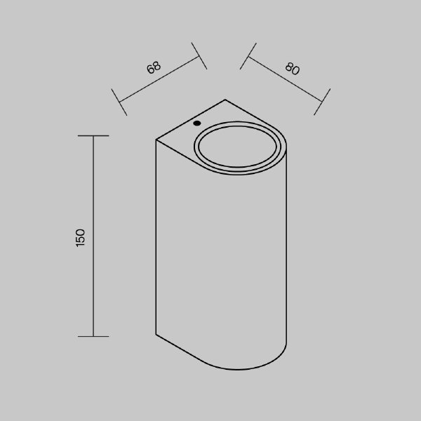 Уличный настенный светильник Slat O044WL-02B