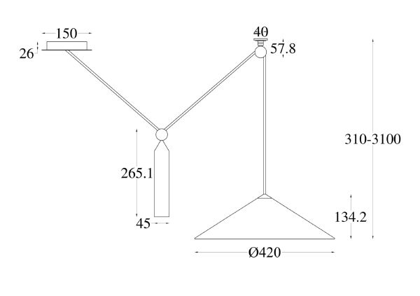 Светильник подвесной Peso P080PL-01W