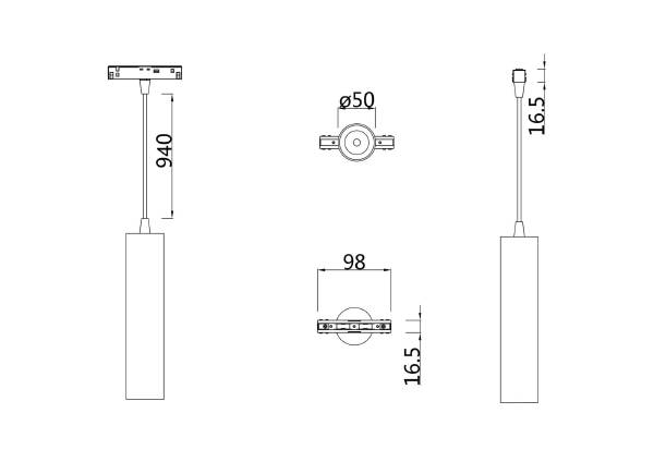 Трековый светильник Focus LED Gravity TR016-2-12W4K-W