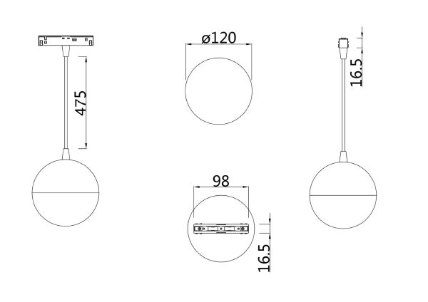 Трековый светильник Kiat Gravity TR018-2-10W3K-W