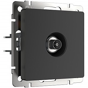 Розетка W1183008/ ТВ-розетка оконечная (черный матовый)
