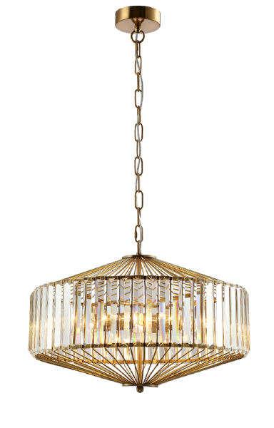Подвесная люстра Fiesta FIESTA SP5 BRASS/TRANSPARENTE