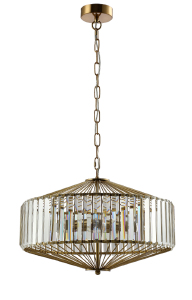 Подвесная люстра Fiesta FIESTA SP5 BRASS/TRANSPARENTE