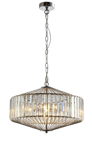 Подвесная люстра Fiesta FIESTA SP5 CHROME/TRANSPARENTE