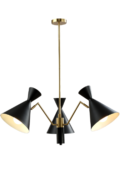 Люстра на штанге Joven JOVEN SP3 GOLD/BLACK