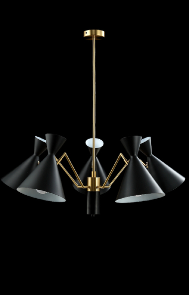 Люстра на штанге Joven JOVEN SP5 GOLD/BLACK