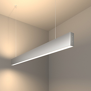 Светильник подвесной Grand Линейный светодиодный подвесной двусторонний светильник 103см 40W 4200K матовое серебро (101-200-40-