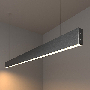 Светильник подвесной Grand Линейный светодиодный подвесной односторонний светильник 128см 25W 3000K черная шагрень (101-200-30-