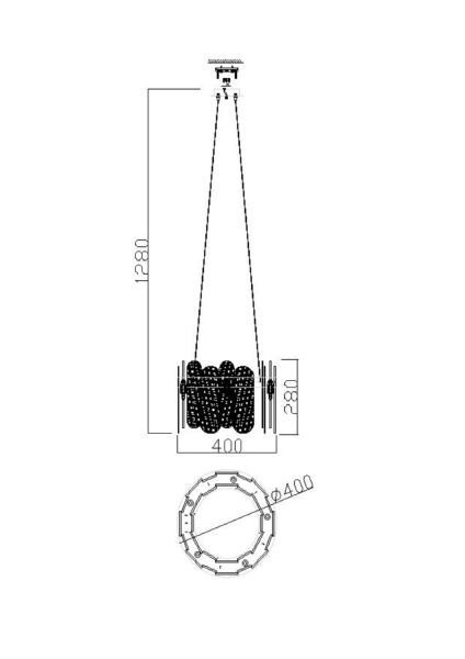 Подвесная люстра Deserto FR5141PL-05BS