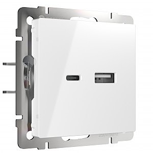 Розетка W1171801/ Розетка USB тип A+С (белый)