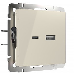 Розетка W1171803/ Розетка USB тип A+С (слоновая кость)