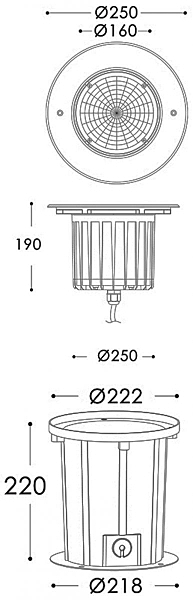 Уличный встраиваемый COB 730421