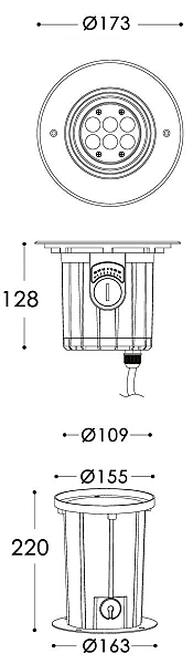 Уличный встраиваемый Soft Flex 730267