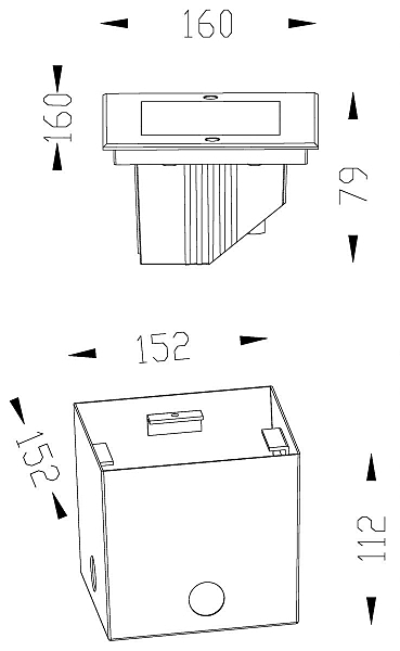 Уличный встраиваемый Square COB 730199