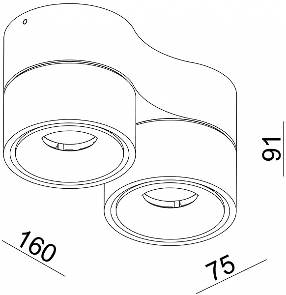Накладной светильник Uni 348123