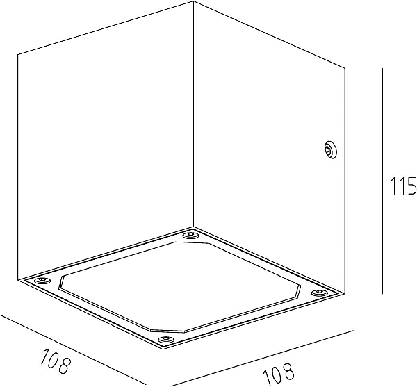 Уличный настенный светильник Cubodo 731015