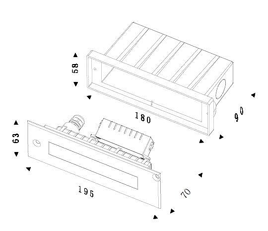 Уличный встраиваемый Line 730292
