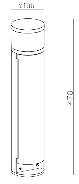 Уличный наземный светильник Serpentis 733054