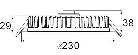 Встраиваемый светильник LED Panel Round III 26 565235
