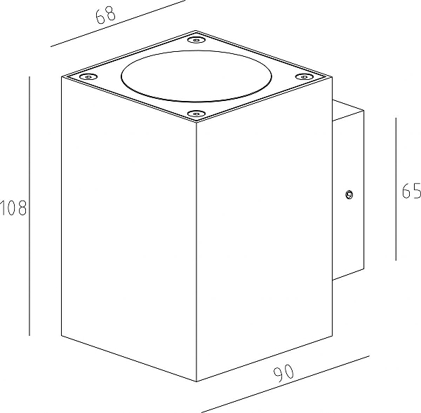 Уличный настенный светильник Cubodo 731030