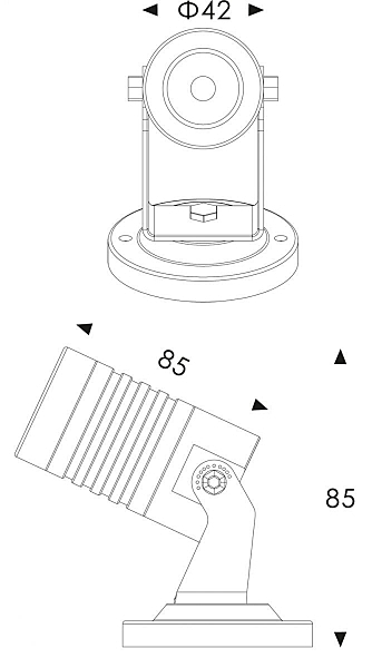 Уличный настенный светильник Mini II Amber 732040
