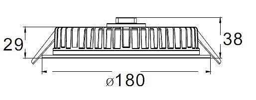 Встраиваемый светильник LED Panel Round III 20 565234