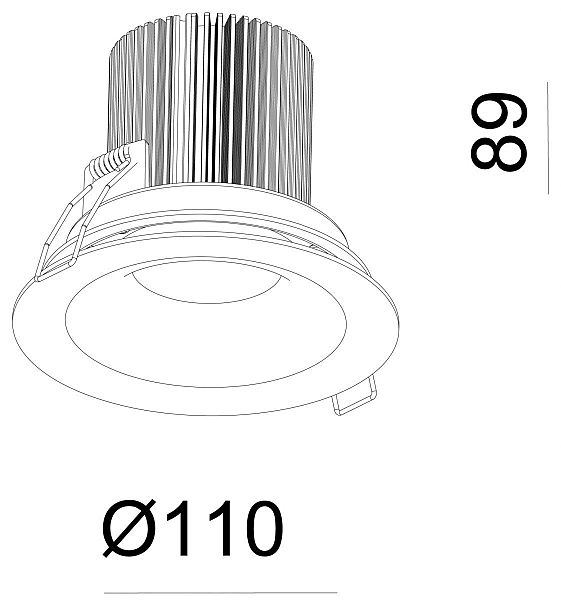 Встраиваемый светильник COB Back Light 565224