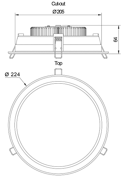 Уличный встраиваемый COB 6 565118