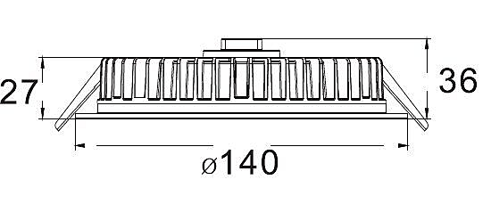 Встраиваемый светильник LED Panel Round III 12 565231
