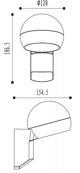 Уличный настенный светильник Leonis 731077