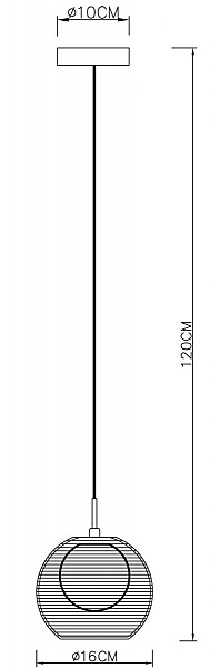 Светильник подвесной Filo Ball 342029