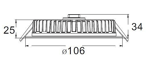 Встраиваемый светильник LED Panel Round III 6 565230