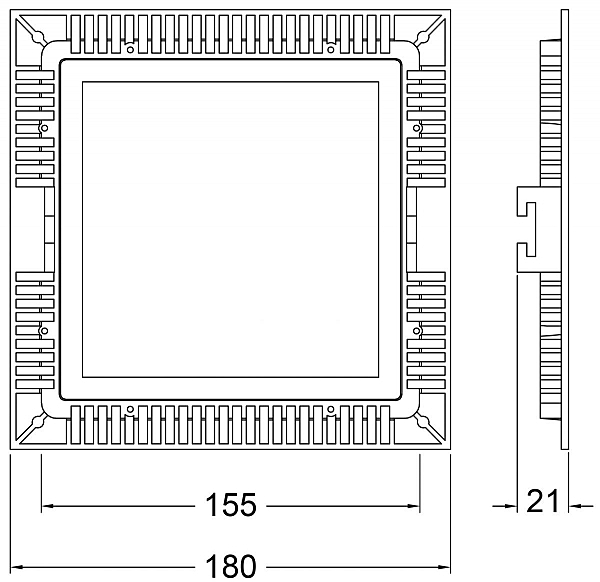 Встраиваемый светильник LED Panel Square 15 565156