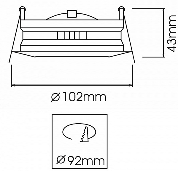 Встраиваемый светильник Built-in 126070