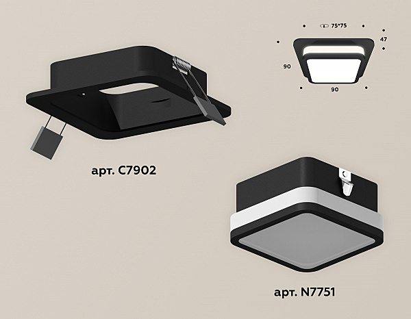 Встраиваемый светильник Techno Spot XC7902012