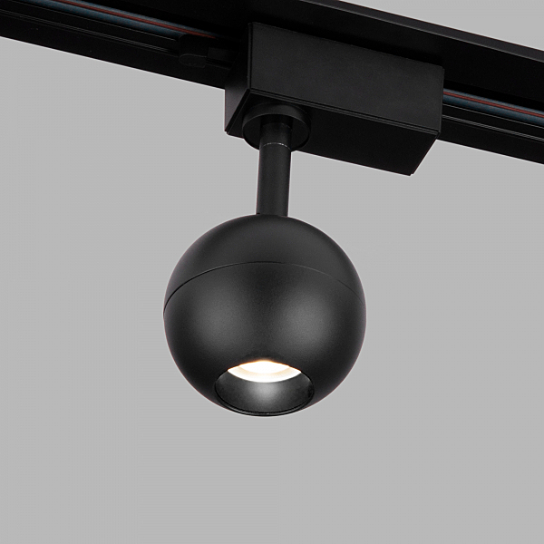 Трековый светильник Ball Ball Черный 8W 4200K (LTB76) однофазный