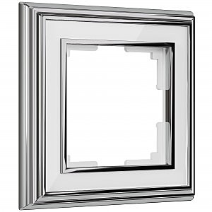 Рамка Werkel W0011331/ Рамка на 1 пост Palacio (хром/белый)