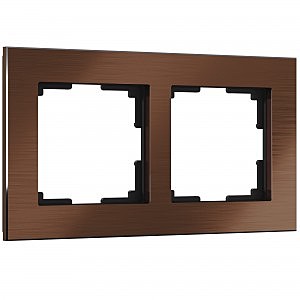 Рамка Werkel W0021714/ Рамка на 2 поста Aluminium (коричневый алюминий)
