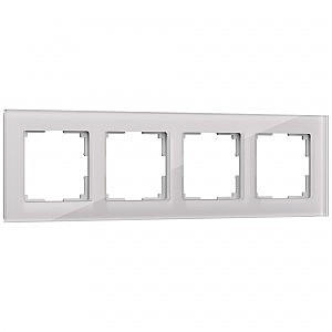Рамка Werkel W0041117/ Рамка на 4 поста Favorit (дымчатый,стекло)