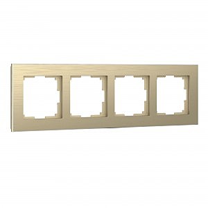 Рамка Werkel W0041711/ Рамка на 4 поста Aluminium (шампань)
