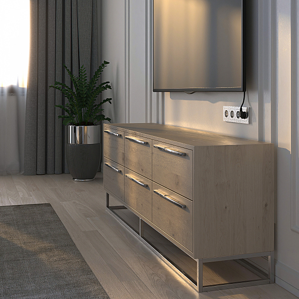 Рамка Werkel W0042406/ Рамка на 4 поста Hammer (серебряный)