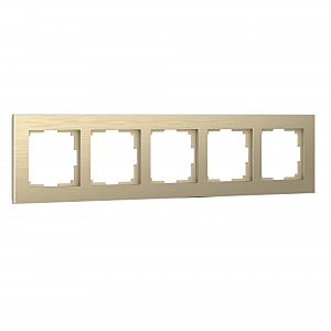 Рамка Werkel W0051711/ Рамка на 5 постов Aluminium (шампань)