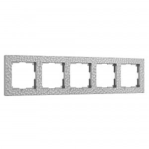 Рамка Werkel W0052406/ Рамка на 5 постов Hammer (серебряный)