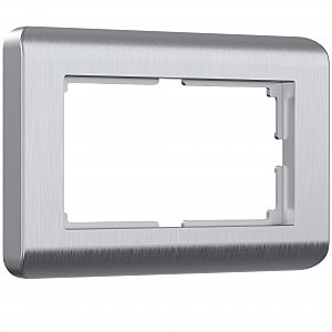 Рамка Werkel W0082106/ Рамка для двойной розетки Stream (серебряный)