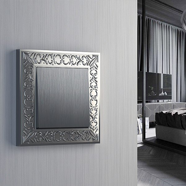 Накладка на механизм Werkel W1119009/ Клавиша для выключателя перекрестного (серебряный рифленый)