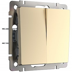 Выключатель Werkel W1120011/ Выключатель двухклавишный (шампань)