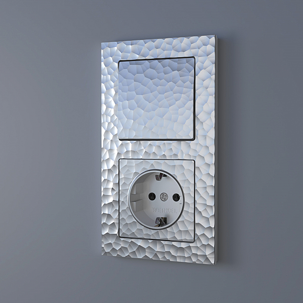 Накладка на механизм Werkel W1219006/ Клавиша для выключателя перекрестного (hammer серебряный)